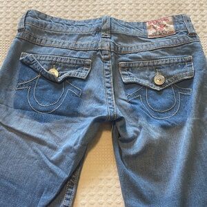 True Religion Women's Blue Jean Bermuda shorts